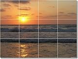 Sunsets Photo Floor Tile Mural 22. 17x25.5 inches using (24) 4.25x4.25 ceramic tiles.