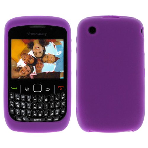 Best Price GTMax Durable Soft Rubber Silicone Skin Cover Case - Purple for RIM Blackberry Curve 8530 8520 Cell Phone