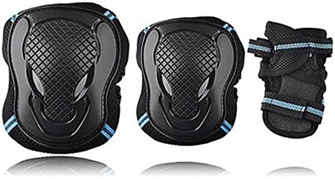 Adults Inline Skates Protective Safety Gear Set Wristsavers/Kneesavers/Elbowsavers Blue M