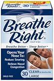 Breathe Right Clear Nasal Strips - 30 Md/Lg