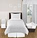 Sweet Jojo Designs Gray and White Diamond Full Length Double Zippered Body Pillow Case Cover