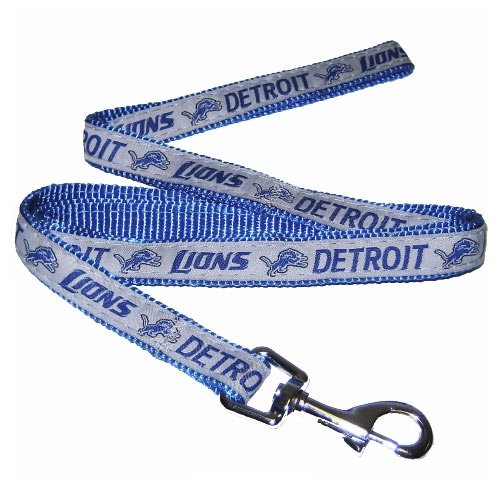 Detroit Lions White Woven Team Pet Leash (Small)