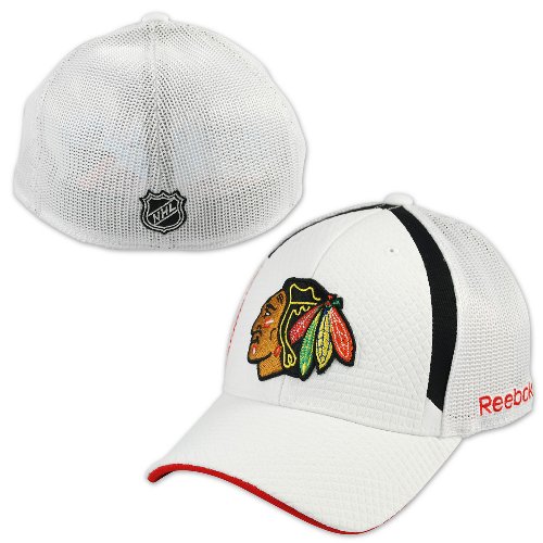 Chicago Blackhawks White 2009 Draft Day Flex Fit Hat by Reebok