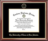 Univ. of Texas at San Antonio Roadrunners - Embossed Seal - Mahogany Gold Trim - Diploma Frame