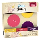 Febreze Home Collection Soy Blend Candle Trios Orchard Collection, 3-Ounce
