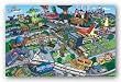The Simpsons - Springfield 24"x36" Art Print Poster