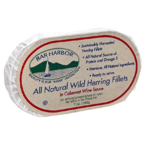 Bar Harbor All Natural Herring with Cabarnet Wine Sauce, 6.7-Ounce Cans (Pack of 12)