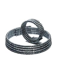 Blue Pearls - Necklace and Bracelet Set - 4 strands of black cultured pearls - BPS 0020 L