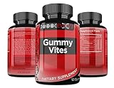 Gummy Bear Vites, Vitamins For Kids! - Children's Multivitamin & Mineral Formula With Biotin, Zinc, Turmeric, Elderberry & Grape Juice Concentrate, Coconut Oil, Carnauba Wax + Vitamin A C D E B6 B12