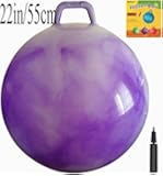 Space Hopper Ball with Air Pump: 22in/55cm Diameter for Ages 10-12, Hop Ball, Kangaroo Bouncer, Hoppity Hop, Jumping Ball, Sit & Bounce