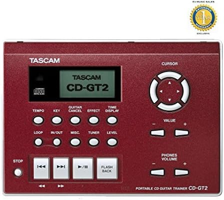 Tascam CD-GT2 Portable CD Guitar Trainer with 1 Year Free Extended Warranty