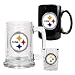 Pittsburgh Steelers NFL Glass Tankard Beer Mug / Ceramic Coffee Mug / Square Shot Glass 3-Piece Set