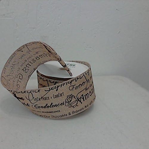 Sympathy Ribbon 2.5 inch x 10 yard roll of ribbon black and tan in color