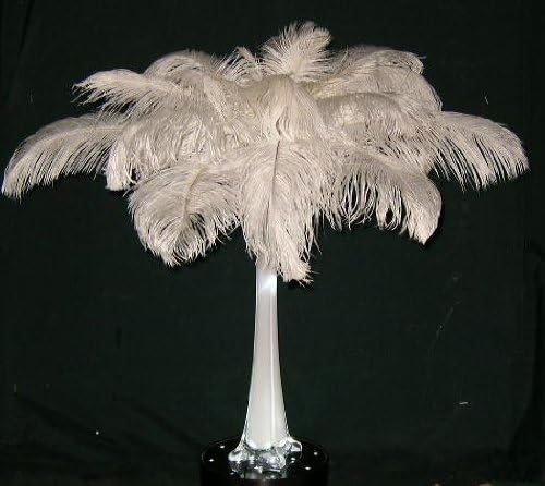 Kits to make-6-Eiffel Tower Centerpieces-5/14"-150 OffWhite Ostrich Feathers-With Tops and Lights-No Vases