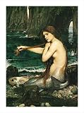 A Mermaid by John William Waterhouse poster print,23.5 in. x 31.5 in.