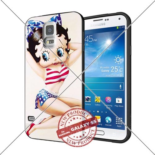 New Samsung Galaxy S5 Case Betty Boop Red Sexy Smartphone Case Covers Collector Samsung TPU Rubber Case Black