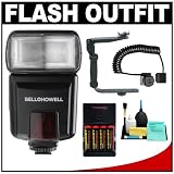 Bell & Howell Z480AF-P Digital Autofocus Zoom P-TTL Flash + Bracket + Cord + Batteries + Cleaning Kit for Pentax K-7, K-5, K-R, K20D, K200D, K2000 Digital SLR Cameras
