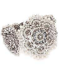 Miguel Ases Pyrite Bead Grand Flower Magnetic Bracelet