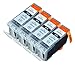 4 Pack Compatible Canon BCI-3 , BCI-3E 4 Big Black for use with Canon BJC-3000, BJC-6000, FAX-C855, MultiPASS F30, MultiPASS F50, MultiPASS F60, MultiPASS F80, MultiPASS MP700, MultiPASS MP730, PIXMA iP3000, S400, S450, S500, S520, S530D, S600, S630, S750, i550, i560, i850, i860, PIXMA iP4000, PIXMA iP4000R, PIXMA iP5000, PIXMA MP750, PIXMA MP760, PIXMA MP780. Ink Cartridges for inkjet printers. BCI-3-E-BK Blake Printing Supply