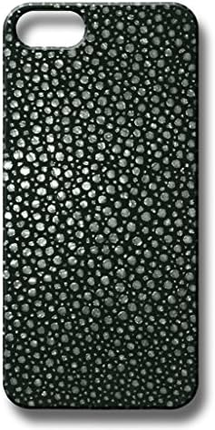 Iphone 5s Slate Embossed Stingray Case 100 % Authentic Leather Handmade Premium Slim Case smooth touch