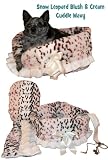 Snuggle Bug Reversible Dog Carrier Bed - Snow Leopard Cream