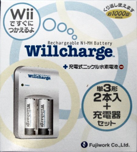 Cover image : Wii用 その他充電乾電池『Willcharge (ウィルチャージ) 』単三型充電池2本＋急速充電器セット