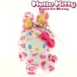 ハローキティ×ニコラ ニコモデザイン カラフルバニーストラップ(レオパード/ピンク)