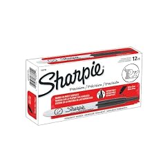 Sharpie Retractable Ultra Fine Point Permanent Markers, 12 Black Markers (1735790)