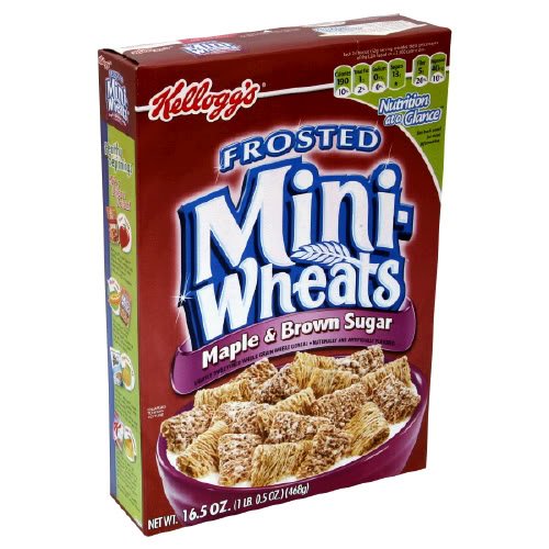 Kellogg’s Frosted Mini-Wheats Maple & Brown Sugar Cereal, 16.5 oz (Pack of 6)