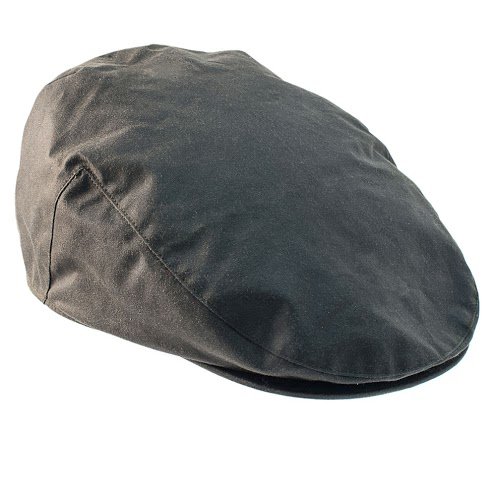 waxed cotton flat cap