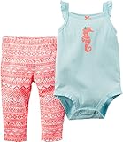 カーターズ Carter's ロンパース ボディスーツ ノースリーブ 綿60% ポリエステル40% & パンツ 綿100% 2点セット 2-Piece Bodysuit & Pant Set 12M 