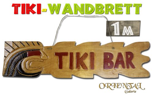 Wandbrett "Tiki Bar" mit Figur 100cm Nr.49