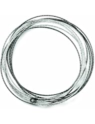 Leslies Sterling Silver And Ruthenium Plated Diamond-Cut 10 Layer Slip On Bangle