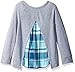 Amy Byer Girls' Big Long Sleeve Crossover Back Knit Top