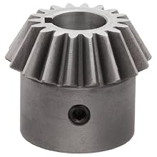 Boston Gear HL152Y-P Bevel Pinion Gear, 2:1 Ratio, 0.625" Bore, 12 Pitch, 18 Teeth, 20 Degree Pressure Angle, Straight Bevel, Keyway, Steel with Case-Hardened Teeth