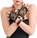 Women's Black Lace Fingerless Costume Gloves