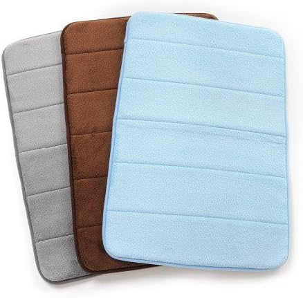 New!! Memory Foam Bath Shower Mat Water-absorbing Non-slip Rug Bathroom Carpet Color Blue
