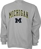 Michigan Wolverines Grey Tackle Twill Crewneck Sweatshirt
