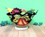 PEDESTAL FRUIT BOWL TUSCANY WINTER FRUIT DECOR