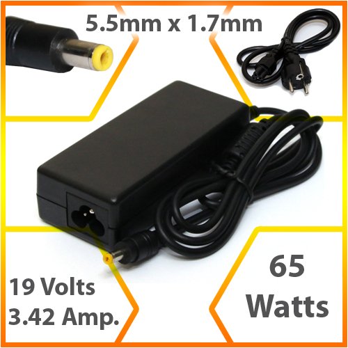 Alimentation – Chargeur – Adaptateur secteur compatible pour ordinateur portable ACER Aspire 5735Z-343G25Mn ( 65 Watts ) – ST048