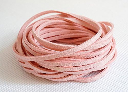 PINK 3mm Superior Quality Faux Suede Cord Leather Lace Bracelet Necklace Making (5yd Skein)
