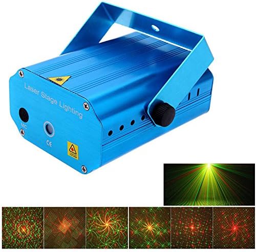 digitsea® Voice-activated Voice Control LED Mini Stage Light Laser Projector Club Dj Disco Bar Stage Light(Blue)