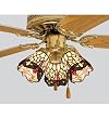 4W Tiffany Scarlet Dragonfly Fan Light Shade Lighting Ceiling