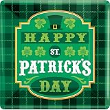 8 Ct 10.25 Inch Square St Patrick s Day St Paddy s Day Plaid Paper Plates