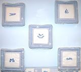 Silhouette Blue Wall Hanging - Set of 5