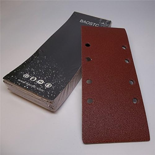 BAOSTC 1/3 rectangle Sanding Sheet 3-5/8"*9" P180, 50PACK