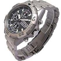 Mens Titanium Seiko Alarm Chronograph Watch SNA245P1
