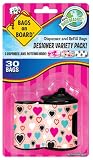 Bags on Board Designer Variety Pack Dispenser, 30 Biodegradable Refill Bags