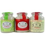 Pommery Mustard 3 Mustard Assortment Meaux Moutarde in Pottery Crock