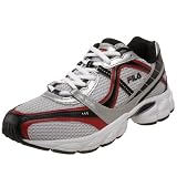 Fila Men's Furio Running Shoe,Silver/Black/Jester Red,11